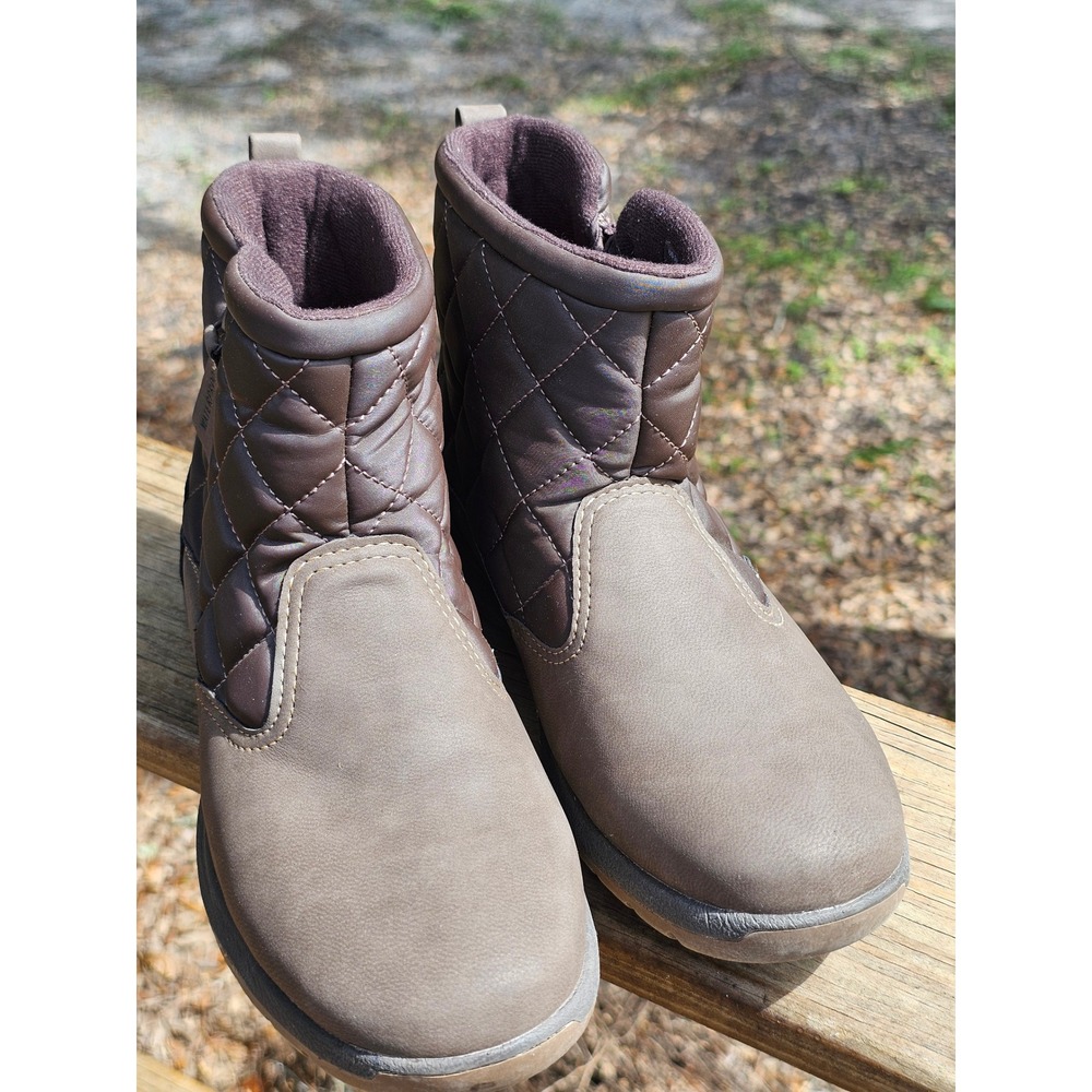 Eastland Blossom WP Waterproof Brown Quilted Ankle Boots Womens 9M 2234-02